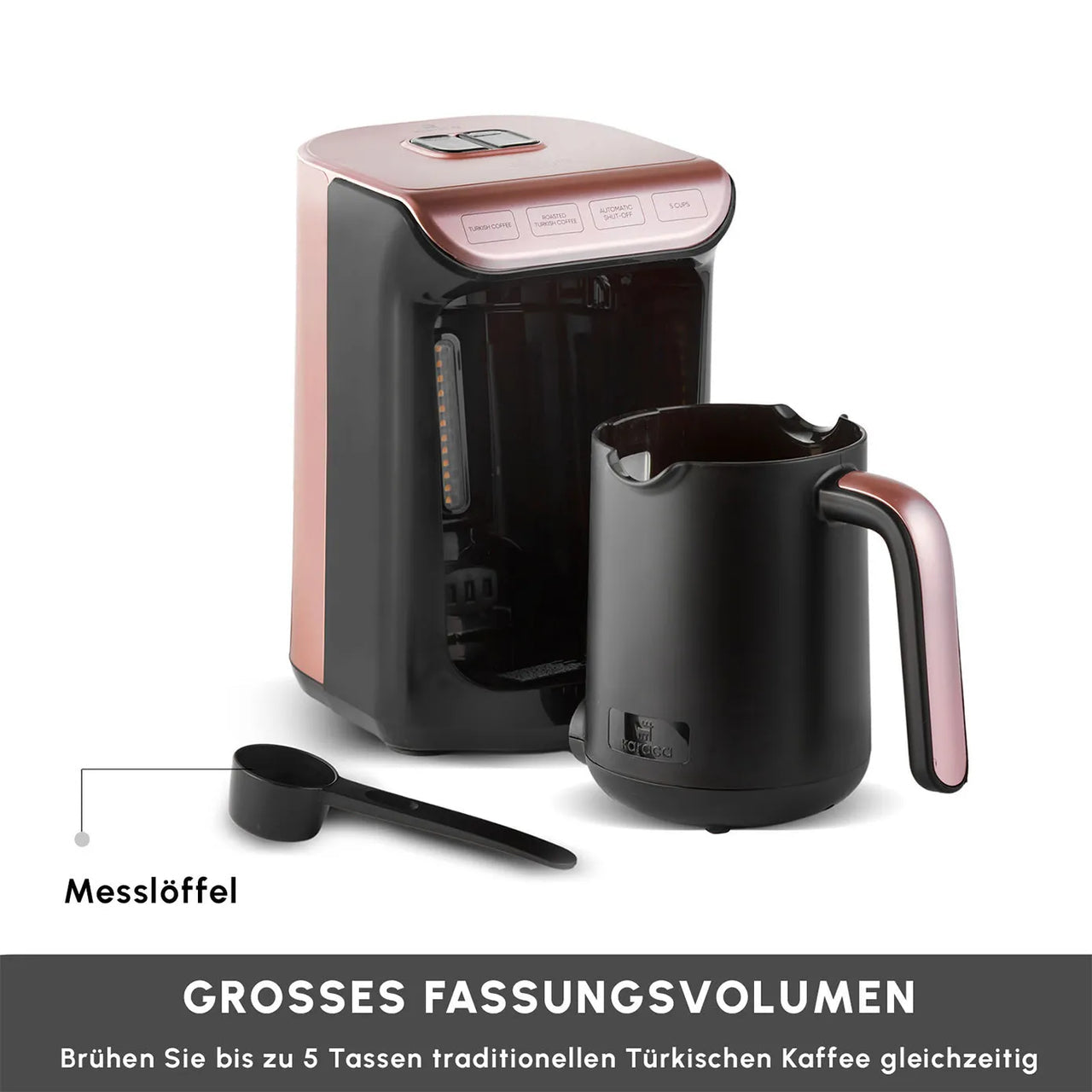 Karaca Hatır Köz Türk Kahve Makinesi Rosegold – Köz Tadında Bol Köpüklü Türk Kahvesi Deneyimi