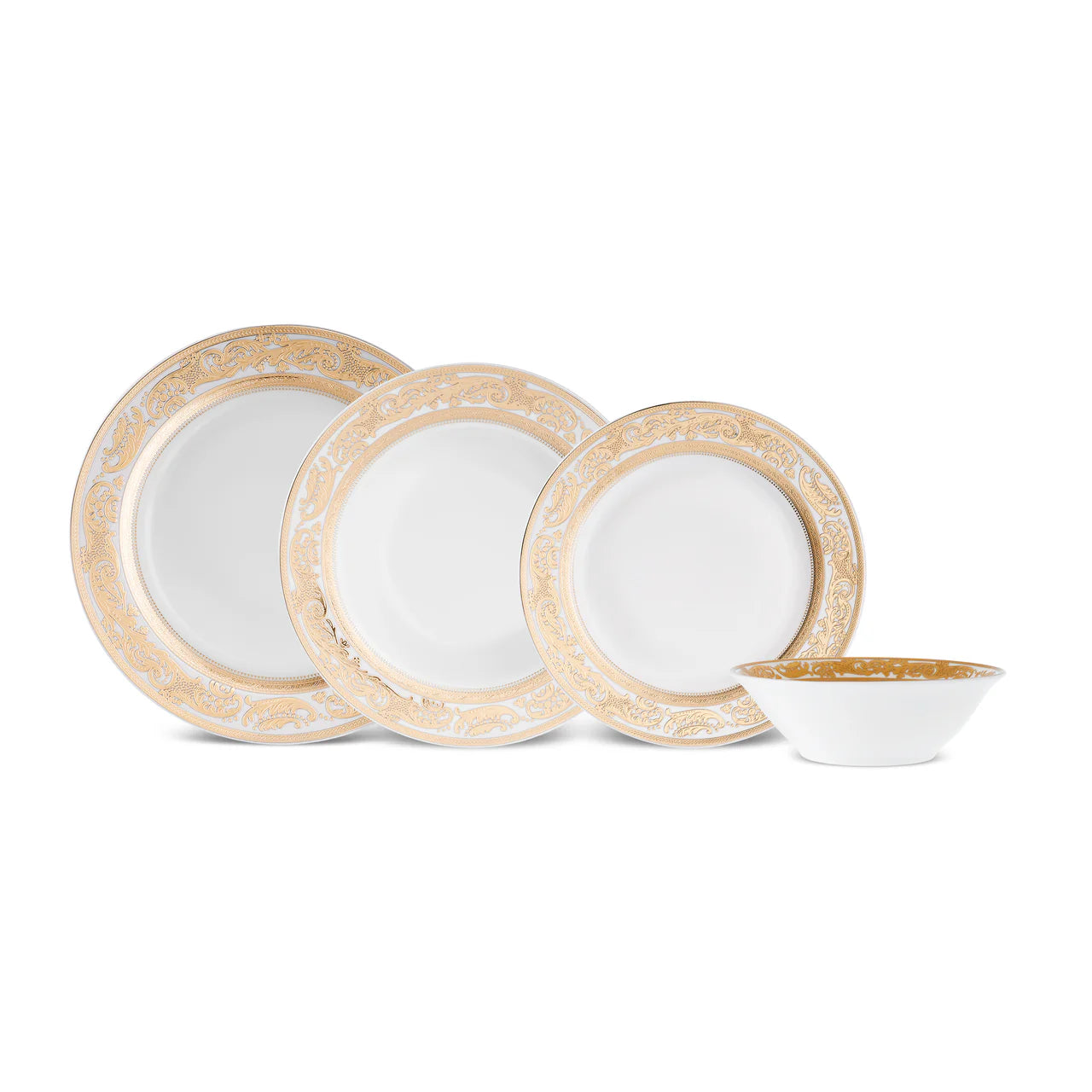 Karaca Elegance Bone Isola 24 Parça 6 Kişilik Yemek Takımı – Bone China, Çok Renkli