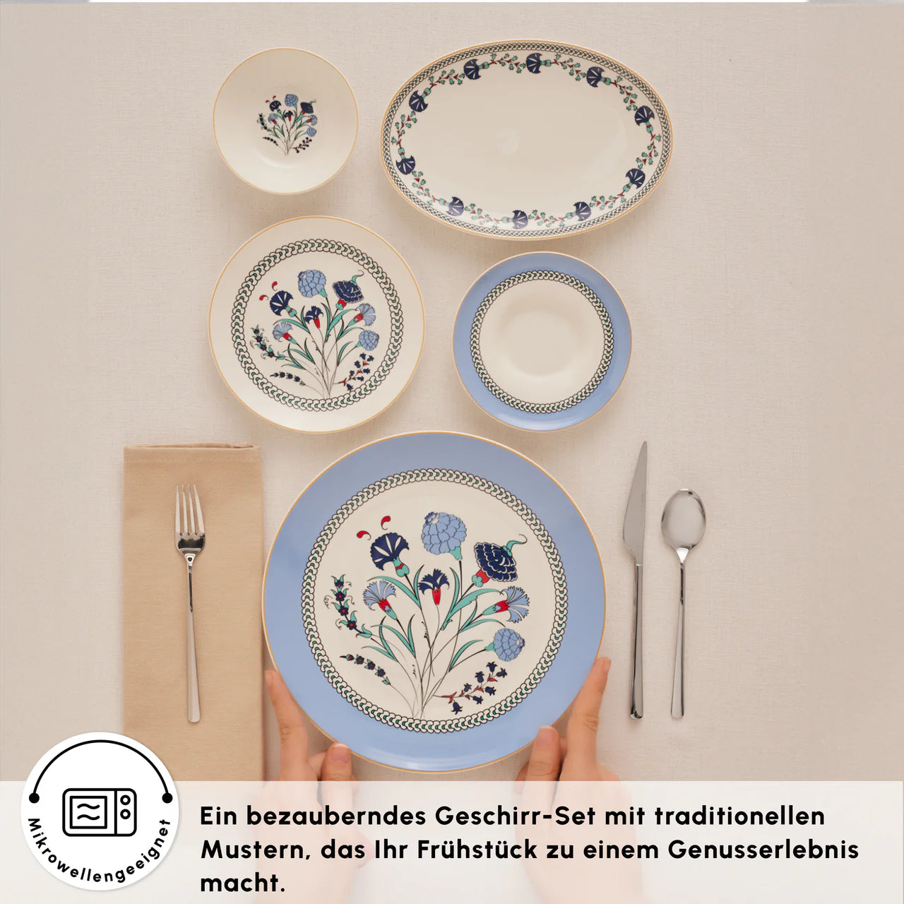 Karaca Blue Clove 26 Parça 6 Kişilik Kahvaltı Takımı