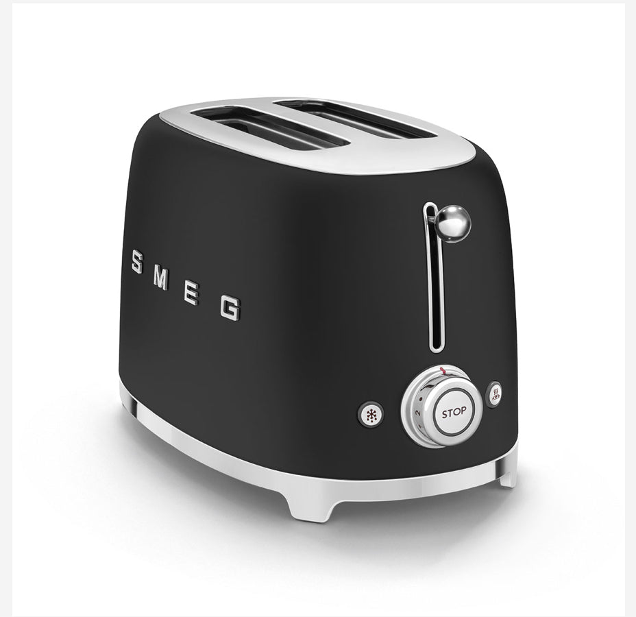 SMEG TSF01BLEU Zwarte Broodrooster – 2 Sneden, Retro 50's Stijl, 950W