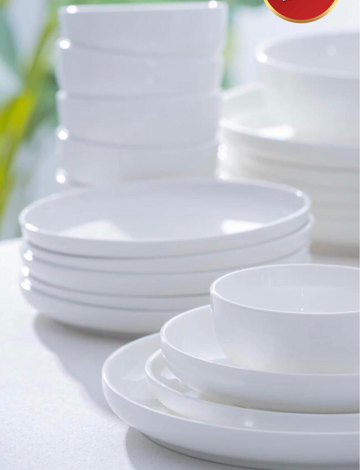 Acar Diona 27 Parça 6 Kişilik Yemek Takımı – Beyaz Porselen