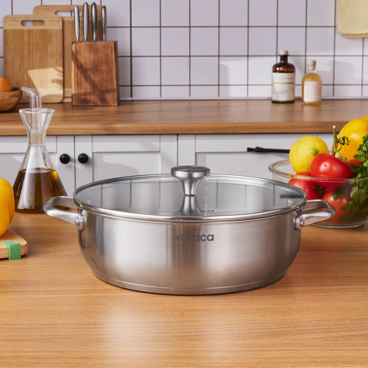 Karaca Elite 30 cm Steel Karnıyarık Pot – 6 L, Induction Compatible