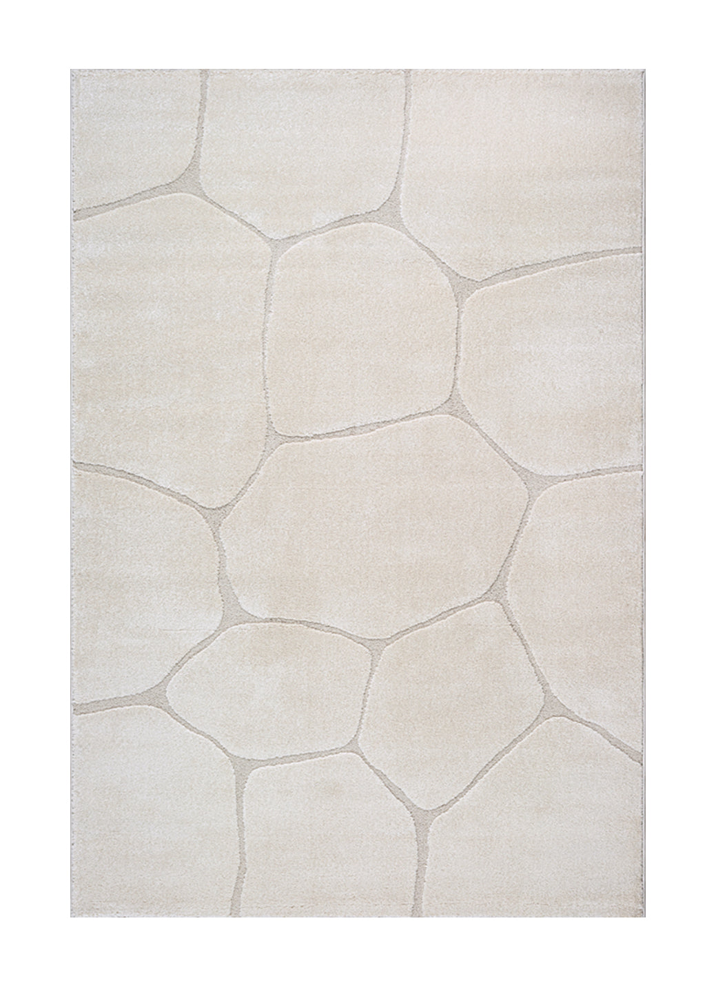 Merinos Elio 1984 Crem Halı – Japandi Tarzı, Modern Desen, Yumuşak Dokulu Makine Halısı