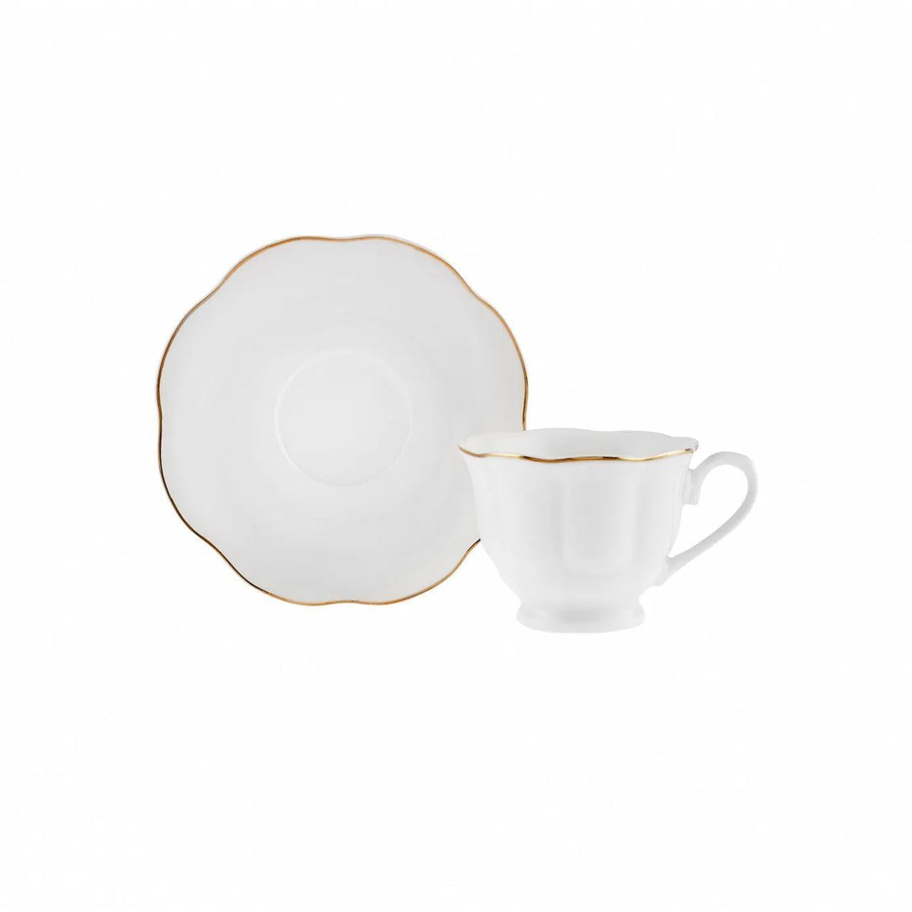 Karaca Bell 6 Person Coffee Cup Set, 90 ml, Porcelain