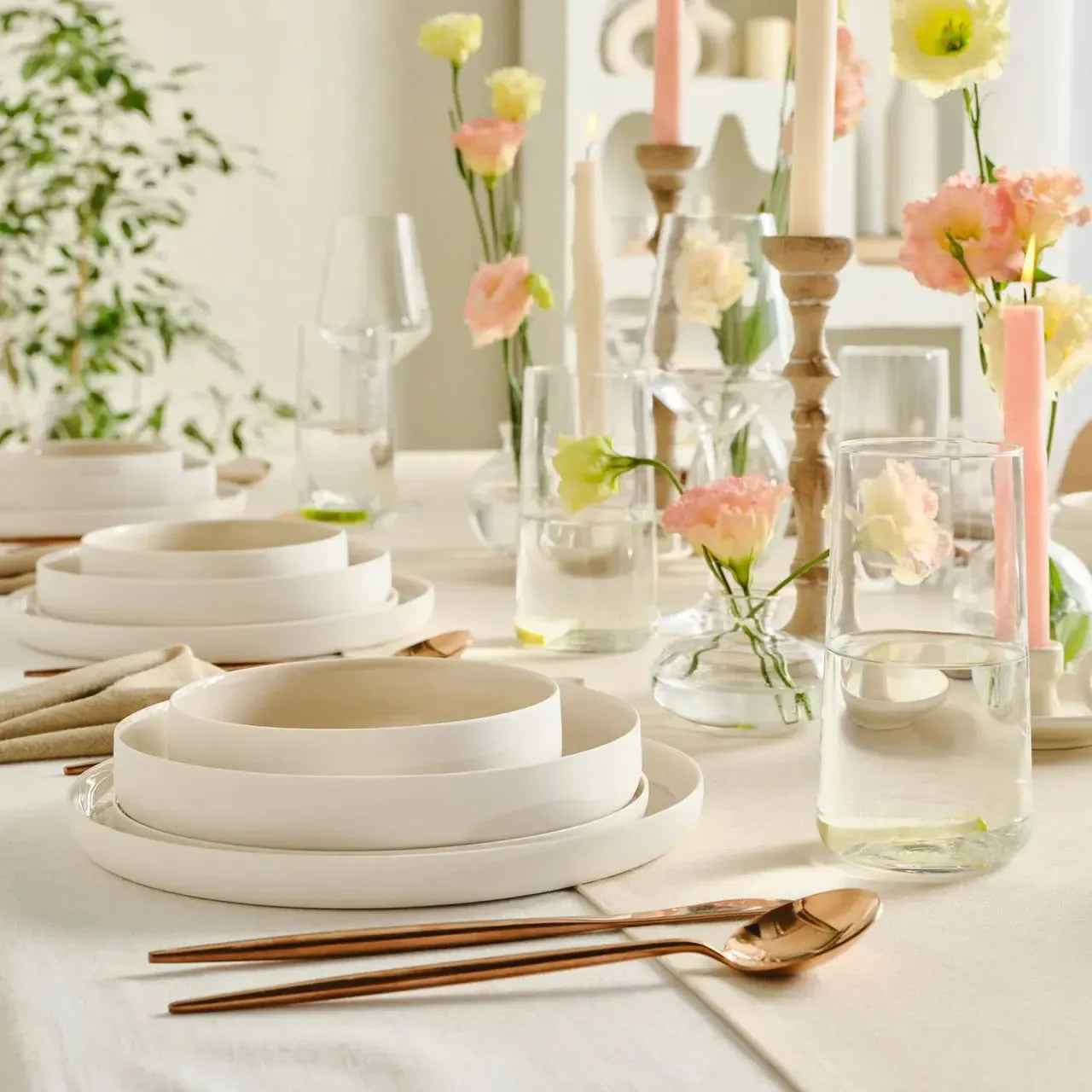 Karaca Earth Collection 24 Piece 6 Person Dinner Set – Organic Forms