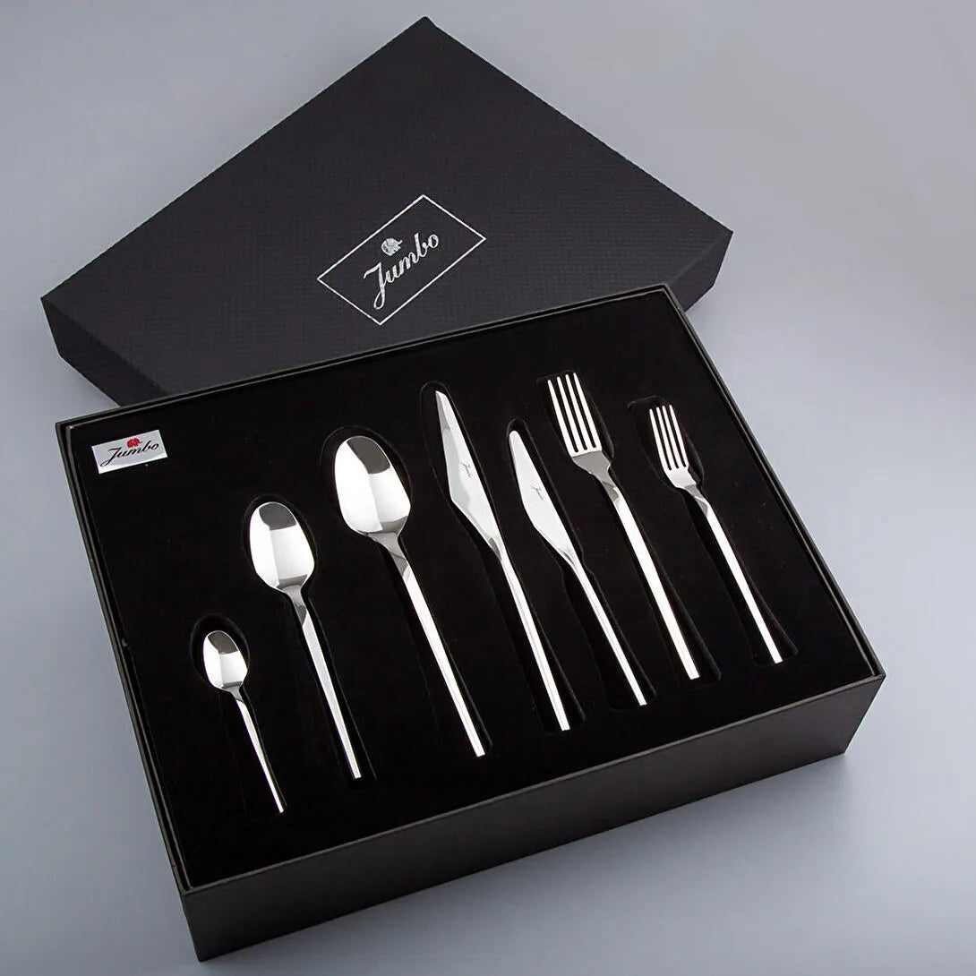 Jumbo 5100 Quartz 84 Parça 12 Kişilik Paslanmaz Çelik Çatal Kaşık Bıçak Takımı