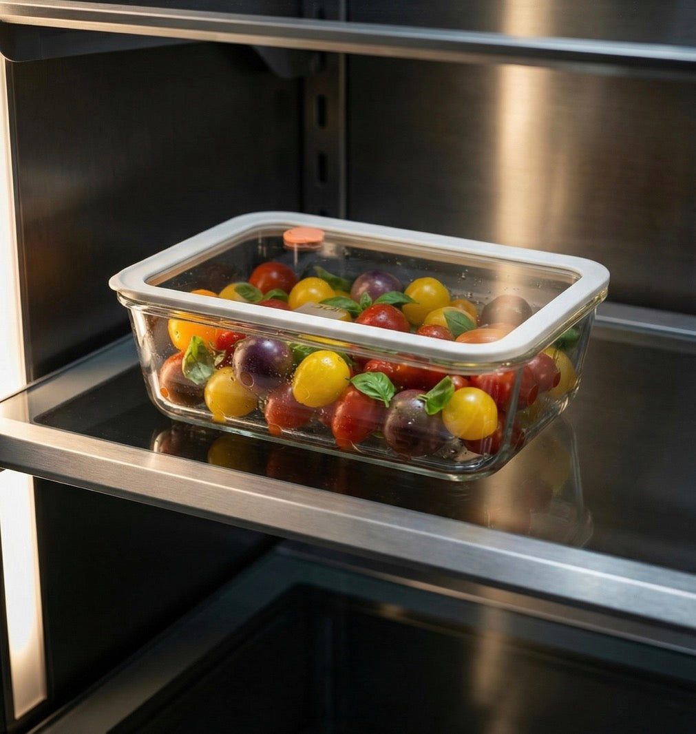 Acar Maxwell Borosilicaat Glazen Bewaarbak 2600 ml Rechthoekig Vacuüm Siliconen Deksel