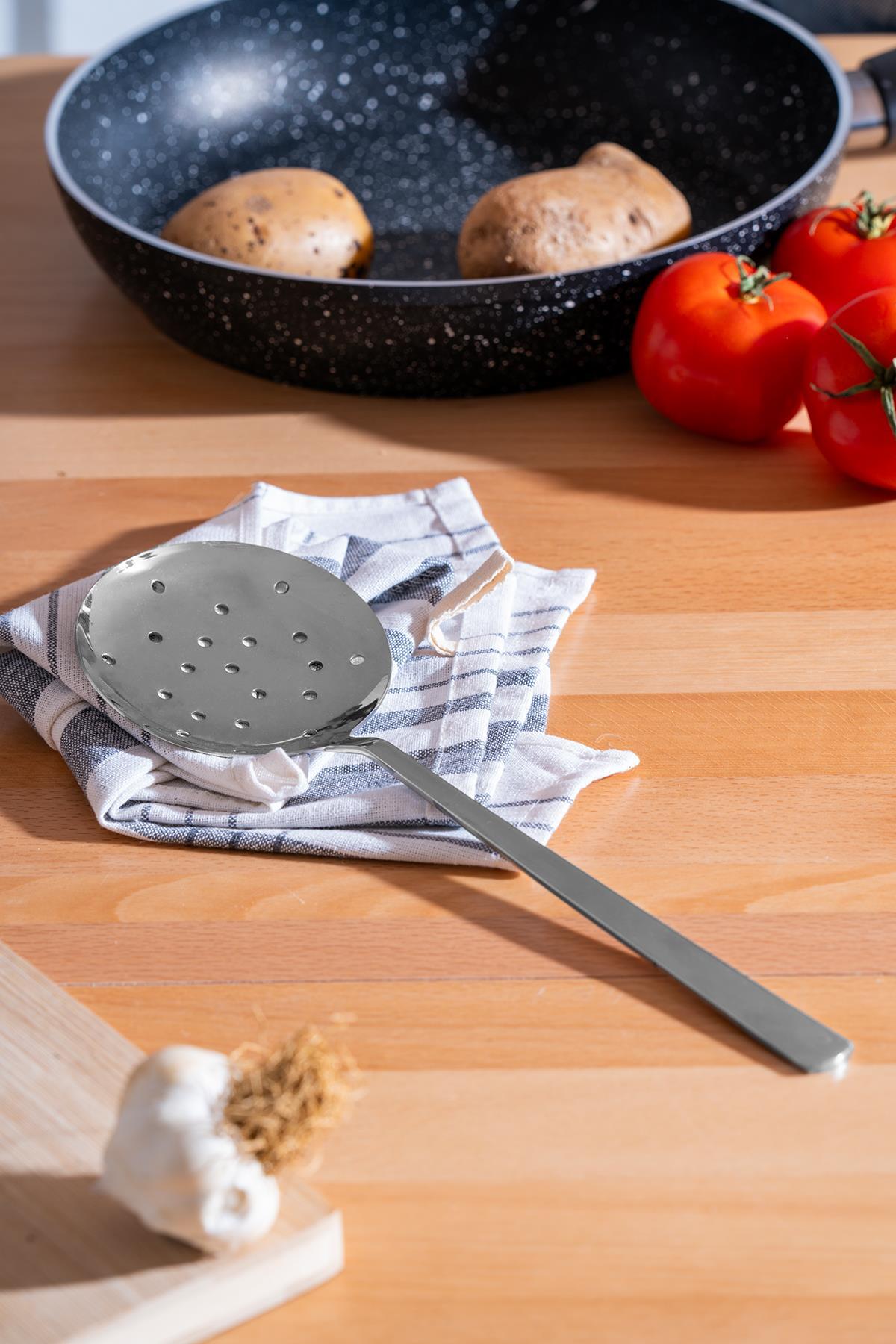 Karat Steel Serving Slotted Spoon – Stainless Steel Slotted Serving Spoon