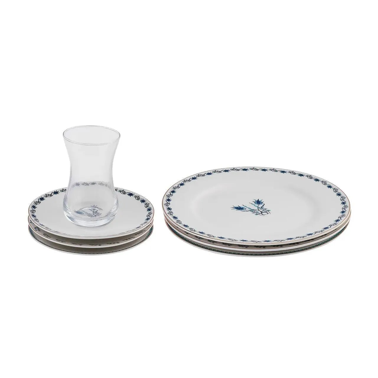 Karaca İznik 6 Kişilik Pasta Takımı – 18 Parça Şık Sunum Seti-Sofra ürünleri-Prenseshome Leyweg-Prenseshome Leyweg