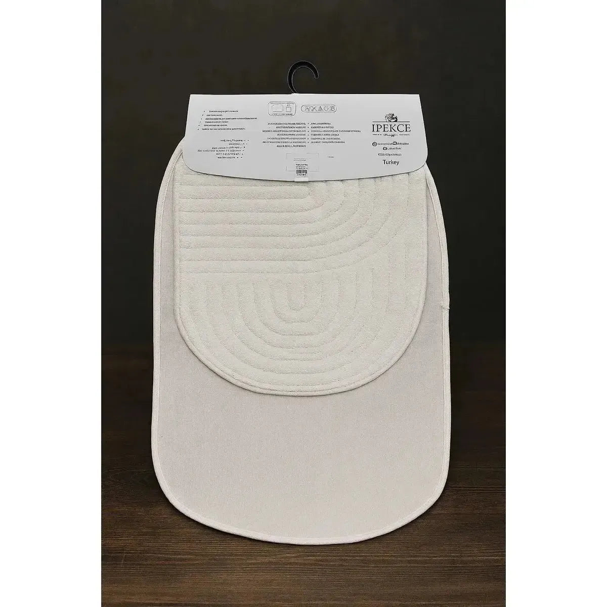 İpekçe Pamuklu 2’li Banyo Paspas Seti Erna - Oval (60x100 cm & 50x60 cm)-Prenseshome Leyweg-Prenseshome Leyweg