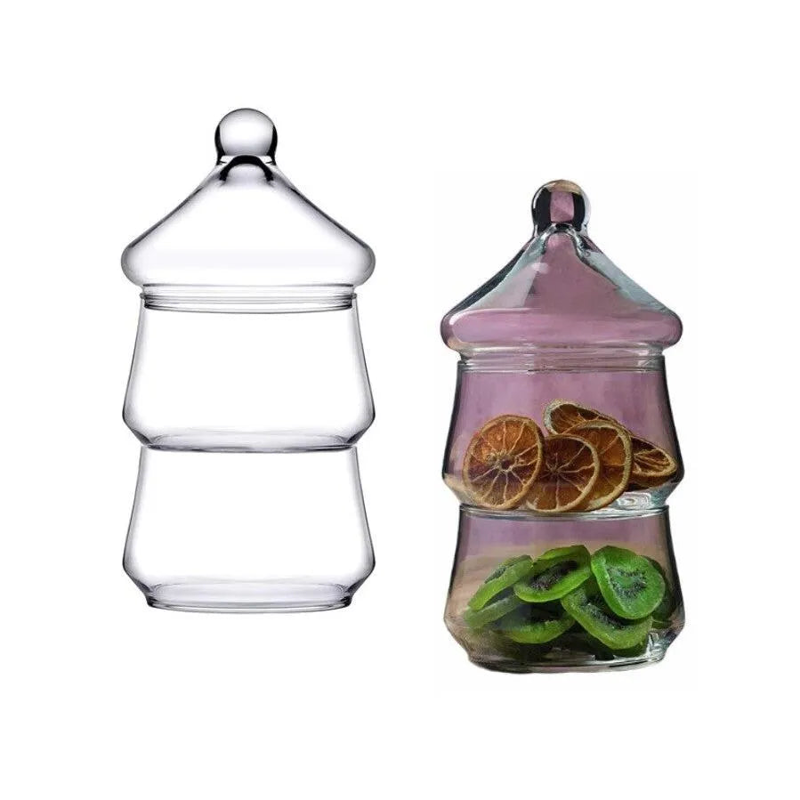 Pasabahce Villa 2 Katli Patisserie Sunum Kabi - 870 cc-Cam urunler-Prenseshome Leyweg-Prenseshome Leyweg