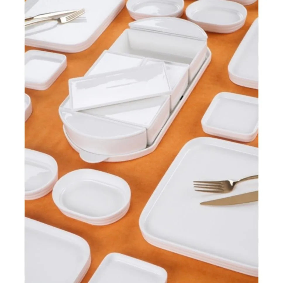 Acar Bianco Perla koleksiyonundan 29 parçalık kahvaltı takımı-Sofra ürünleri-Prenseshome Leyweg-Prenseshome Leyweg