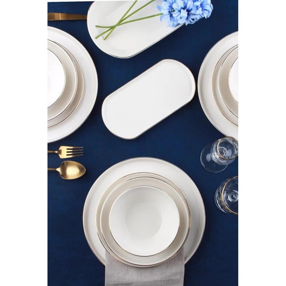 Acar Milenyum 6 Kisilik 27 Parca Gumus Detayli Yemek Takimi-Yemek Takimi-Prenseshome Leyweg-Prenseshome Leyweg