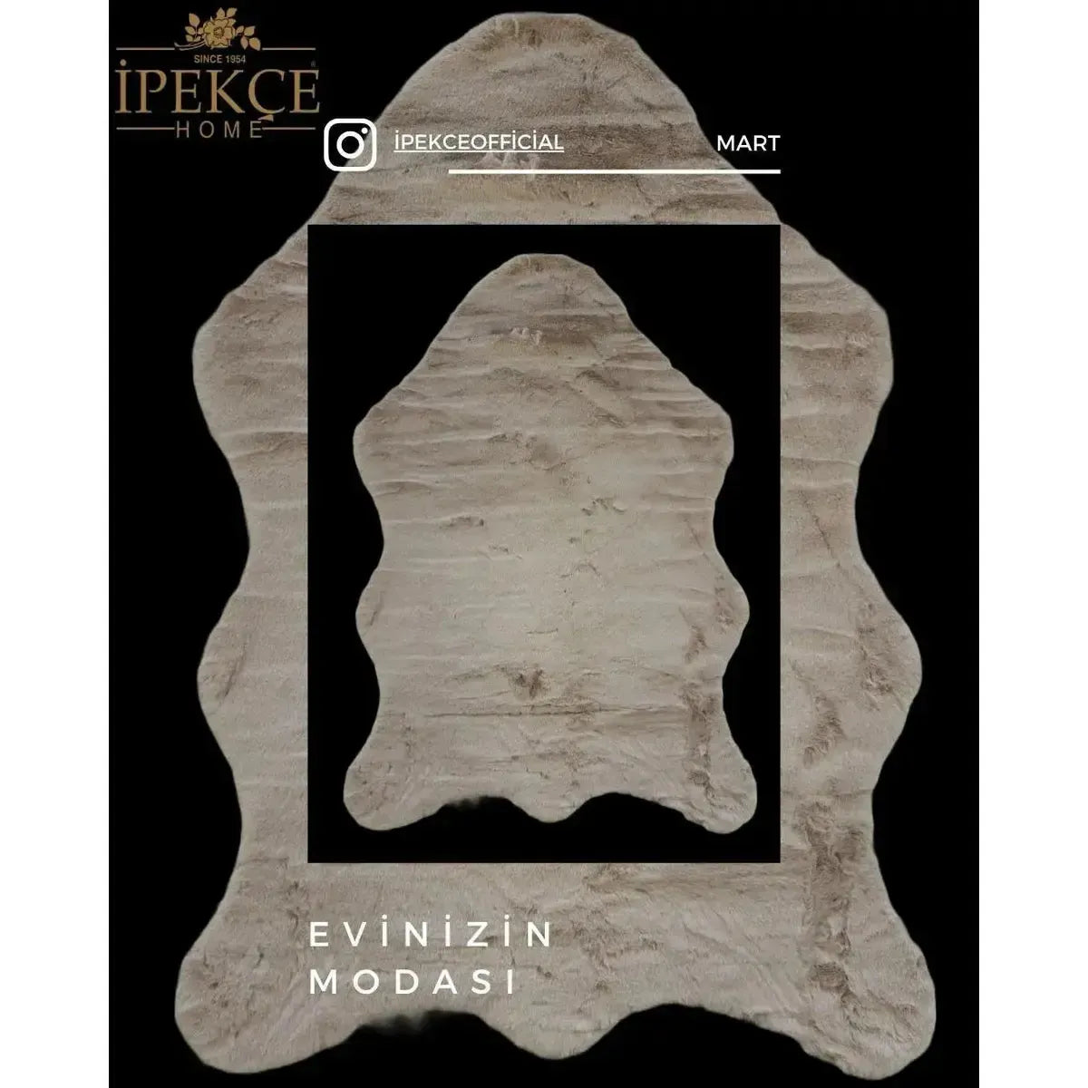 İpekçe Lina Series Tavsan Tuyu Hali - 80x150 cm -Zemin kaplama-Prenseshome Leyweg-Light Bej-Prenseshome Leyweg