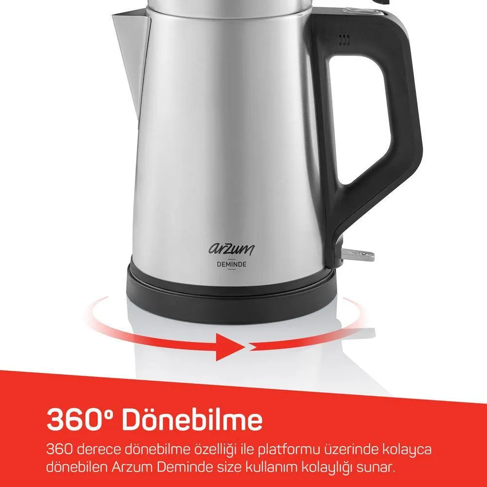 Arzum Deminde Çay Makinesi – Paslanmaz Çelik, Işıklı Göstergeli, Enerji Tasarruflu-Elektronik ürün-Prenseshome Leyweg-Prenseshome Leyweg