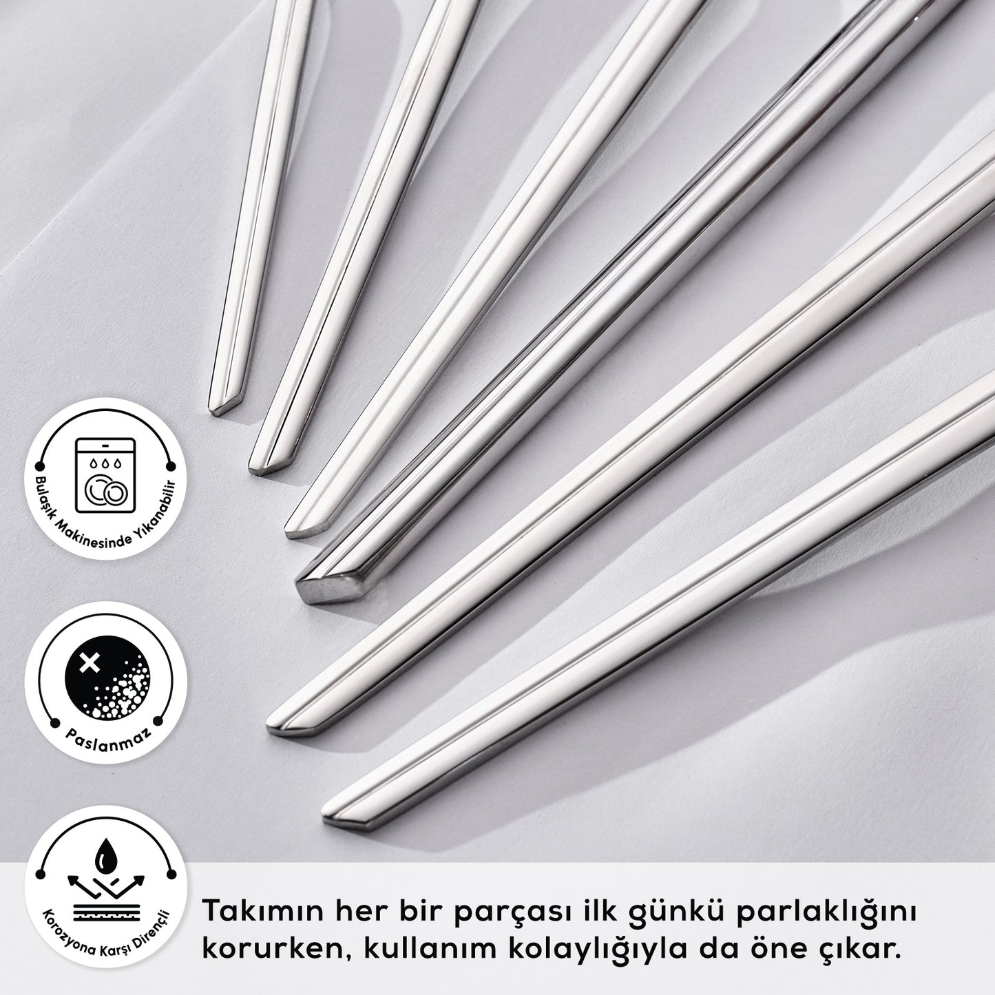 Karaca Elegance Midway Platin 84 Parça 12 Kişilik Sofra Çatal Kaşık Bıçak Seti-Sofra ürünleri-Prenseshome Leyweg-Prenseshome Leyweg
