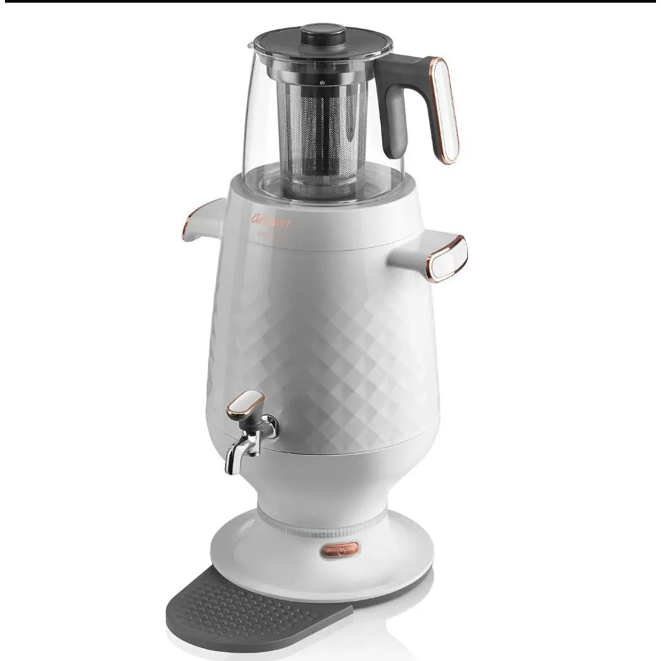 Arzum Ehlikeyf Semaver - 3.5L Elektrikli Cay Makinesi-Elektronik ürün-Prenseshome Leyweg-Beyaz-Prenseshome Leyweg