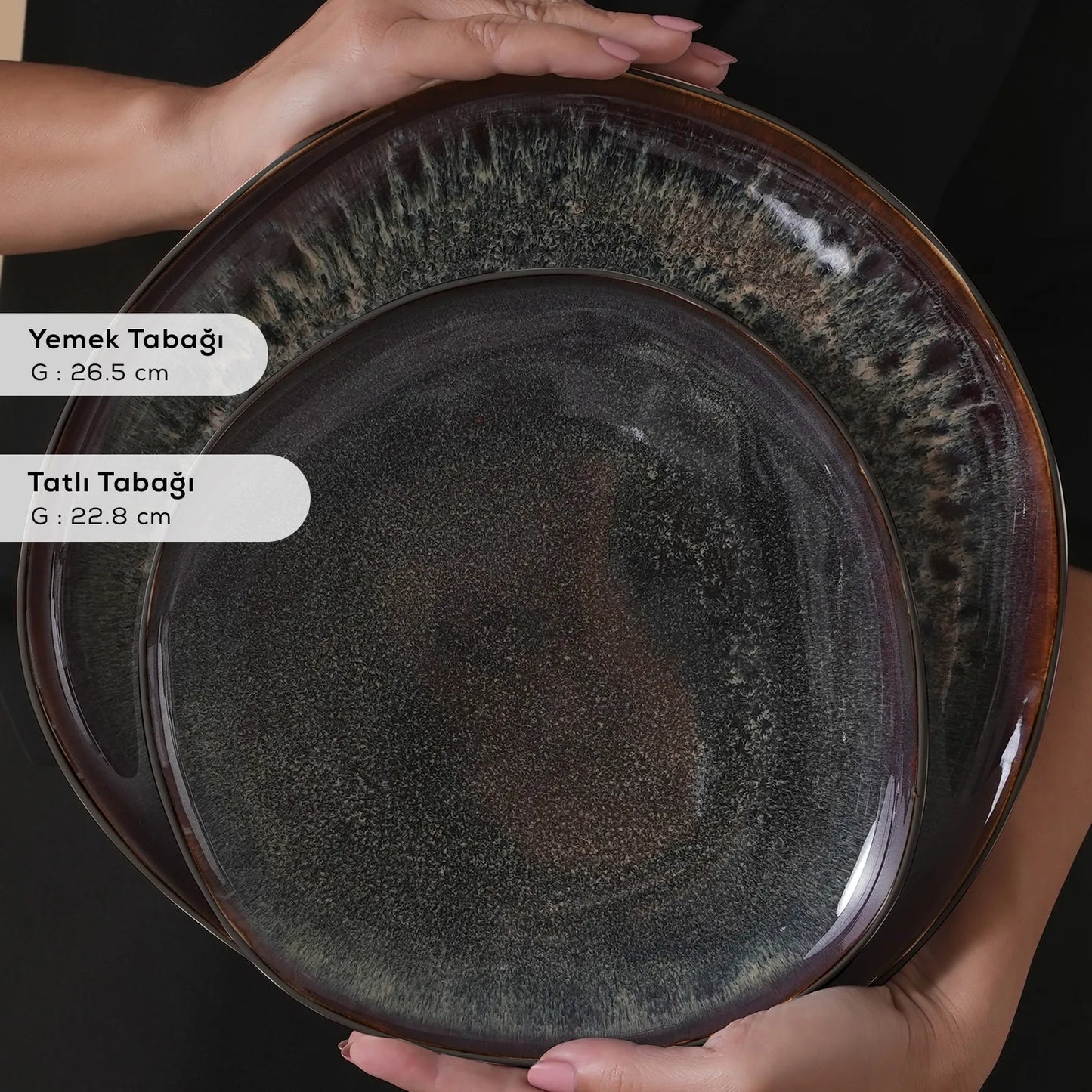 Karaca Earth Collection Galactic Black 59 Parça 12 Kişilik Yemek Takımı-Yemek Takimi-Prenseshome Leyweg-Prenseshome Leyweg