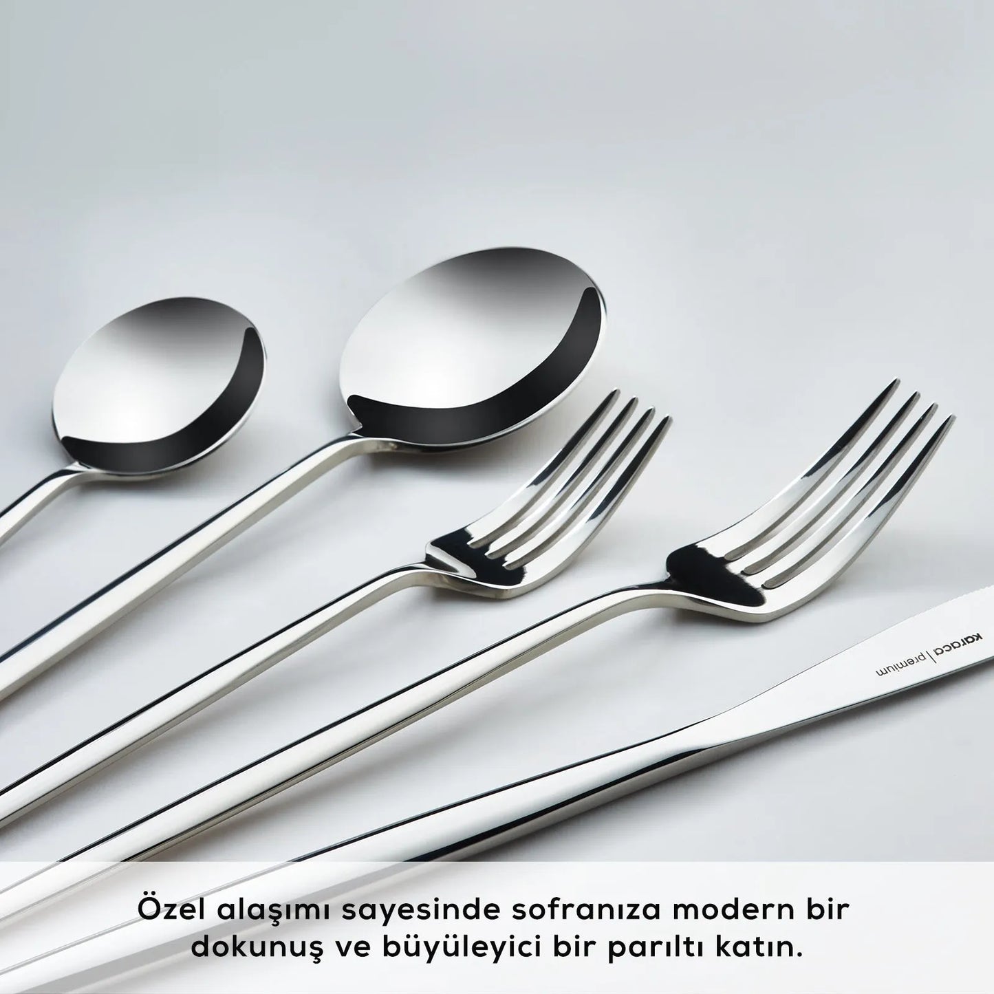 Karaca 316 Premium Mild Platin 12 Kişilik 84 Parça Çatal Kaşık Bıçak Takımı-Sofra ürünleri-Prenseshome Leyweg-Prenseshome Leyweg