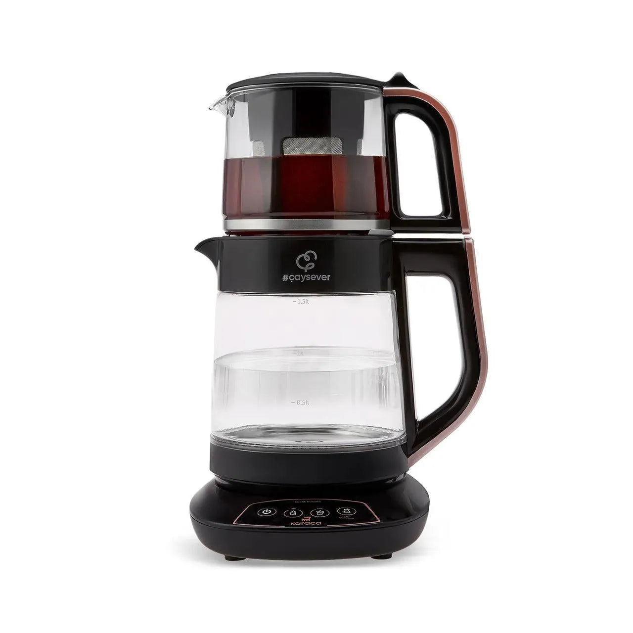 Karaca Çaysever Konuşan Cam Çay Makinesi Rose Gold-Elektronik ürün-Prenseshome Leyweg-Prenseshome Leyweg