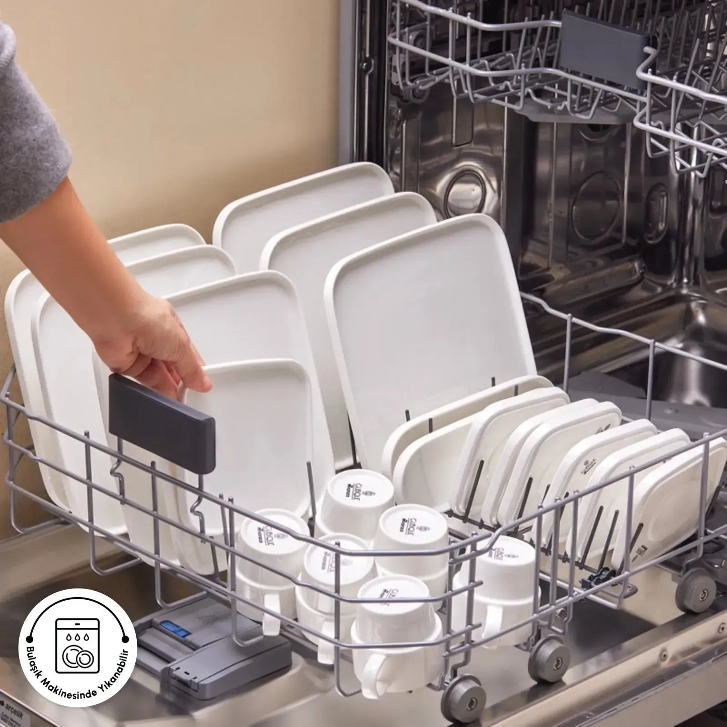 Karaca Cubique 35 Parça Kahvaltı Takımı – 6 Kişilik Kare Porselen Set-Sofra ürünleri-Prenseshome Leyweg-Prenseshome Leyweg