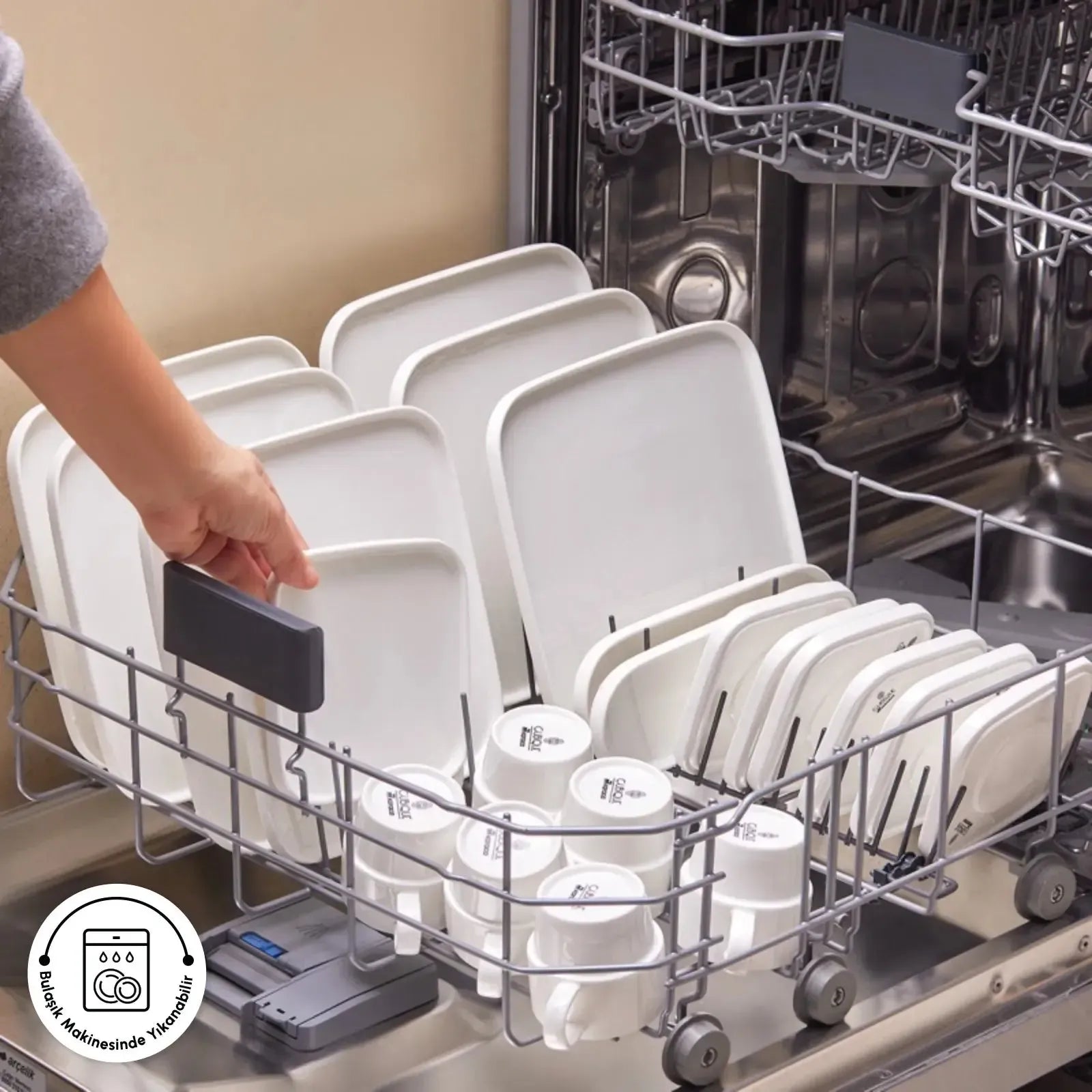 Karaca Cubique 35 Parça Kahvaltı Takımı – 6 Kişilik Kare Porselen Set-Sofra ürünleri-Prenseshome Leyweg-Prenseshome Leyweg