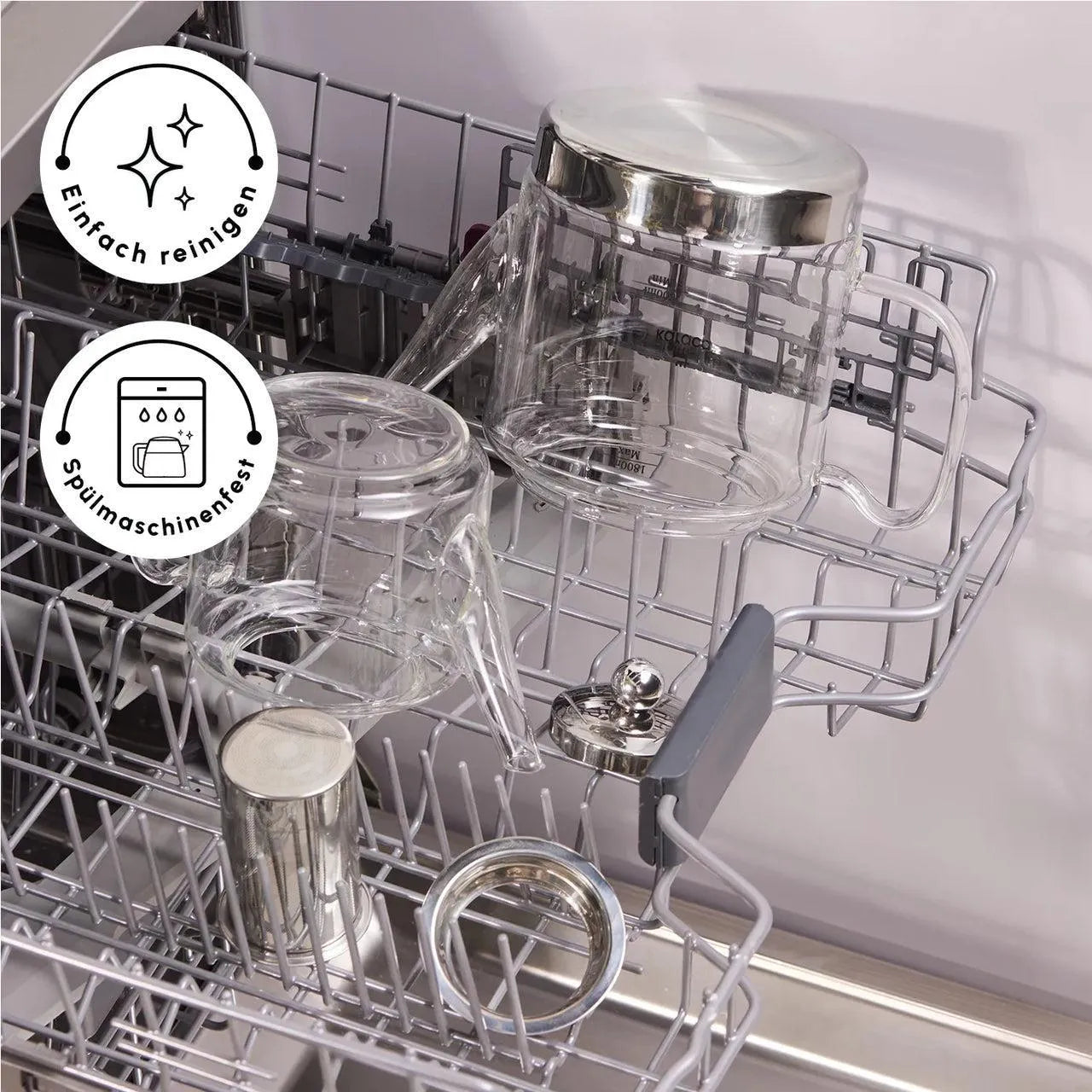 Karaca Dora XL Cam Çaydanlık Takımı – 1000 ml Demlik & 2000 ml Suluk-Cam urunler-Prenseshome Leyweg-Prenseshome Leyweg