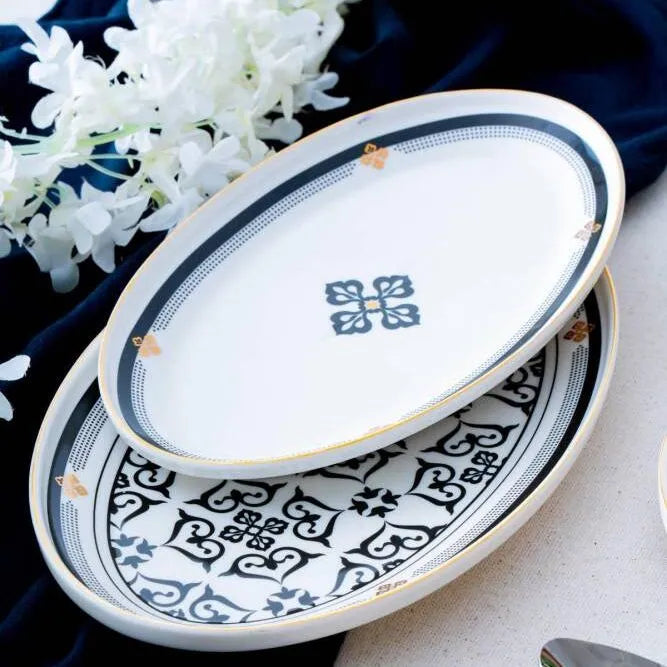 Acar Hera Siyah-Beyaz 6 kişilik 27 parca yemek takımı-Yemek Takimi-Prenseshome Leyweg-Prenseshome Leyweg