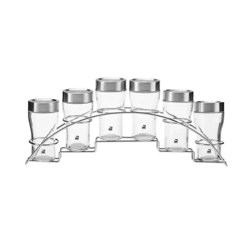 Karaca Danica 7 Parça Cam Baharat Seti – Kare Tasarım, Standlı, Modern ve Dekoratif-mutfak urunleri-PRENSESHOME LEYWEG-Prenseshome Leyweg