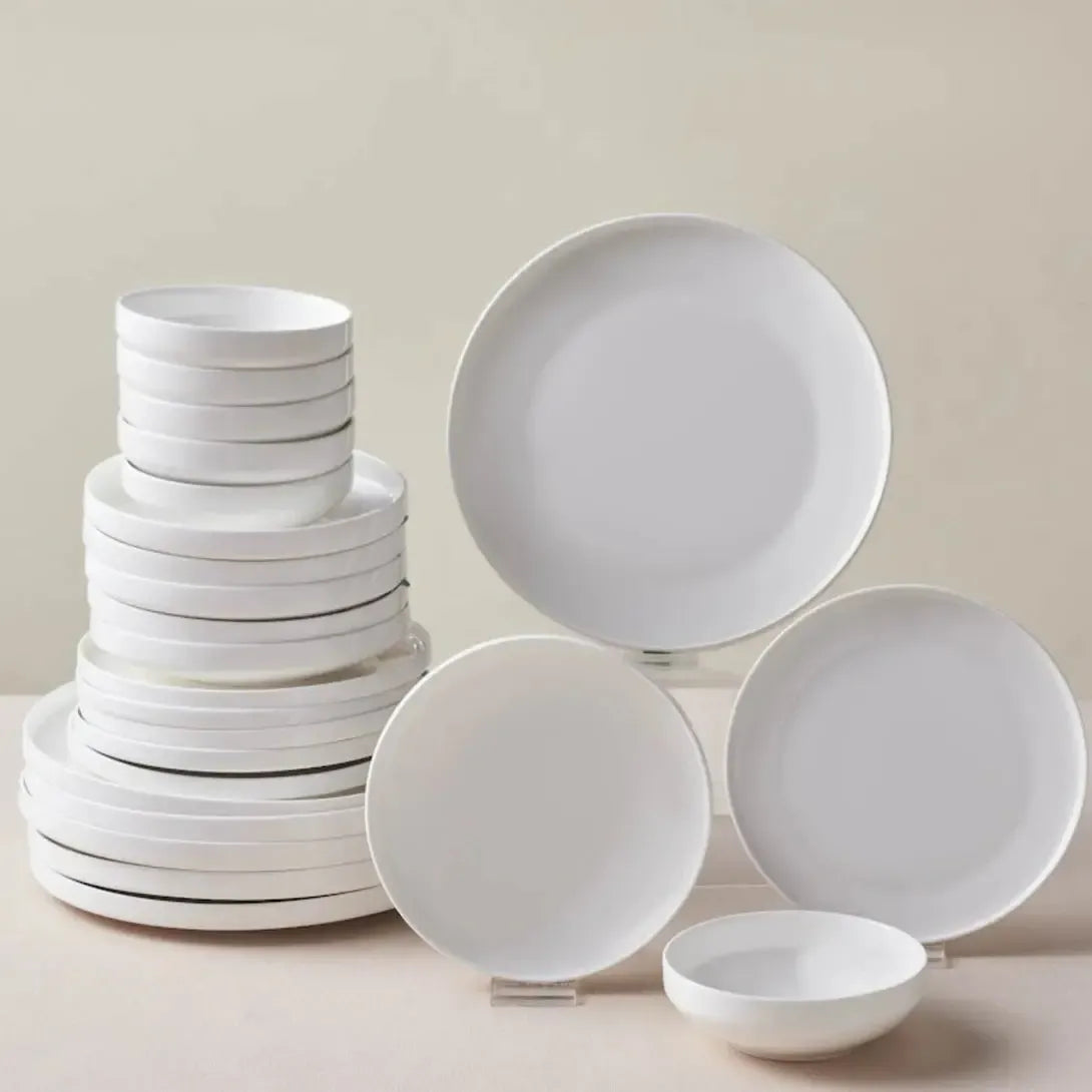 Karaca White Bone Porcelain 24 Piece Saturn Dinner Set – For
