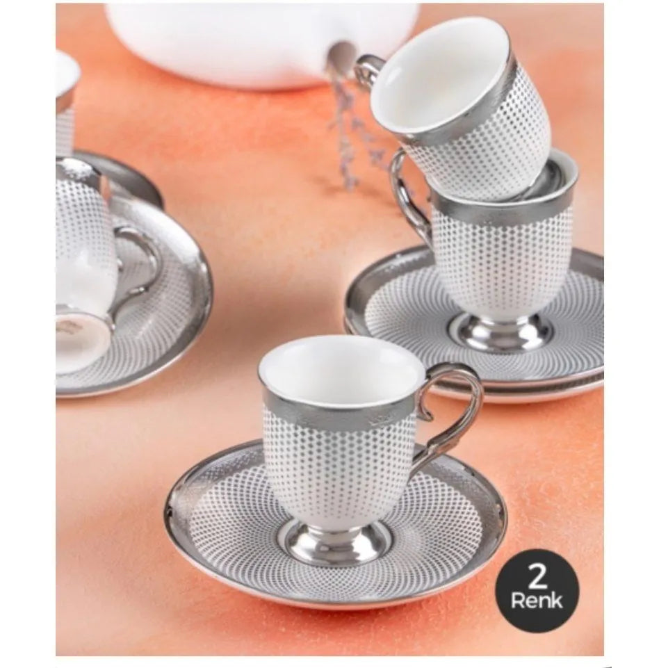 Acar Nova gumus kahve fincan takim 90 ml-Prenseshome Leyweg-Prenseshome Leyweg