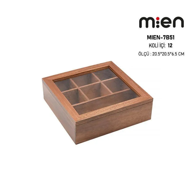 Mien Akasya Çay Kutusu ve Düzenleyici 20.5-20.5-6.5 cm-Prenseshome Leyweg-Prenseshome Leyweg