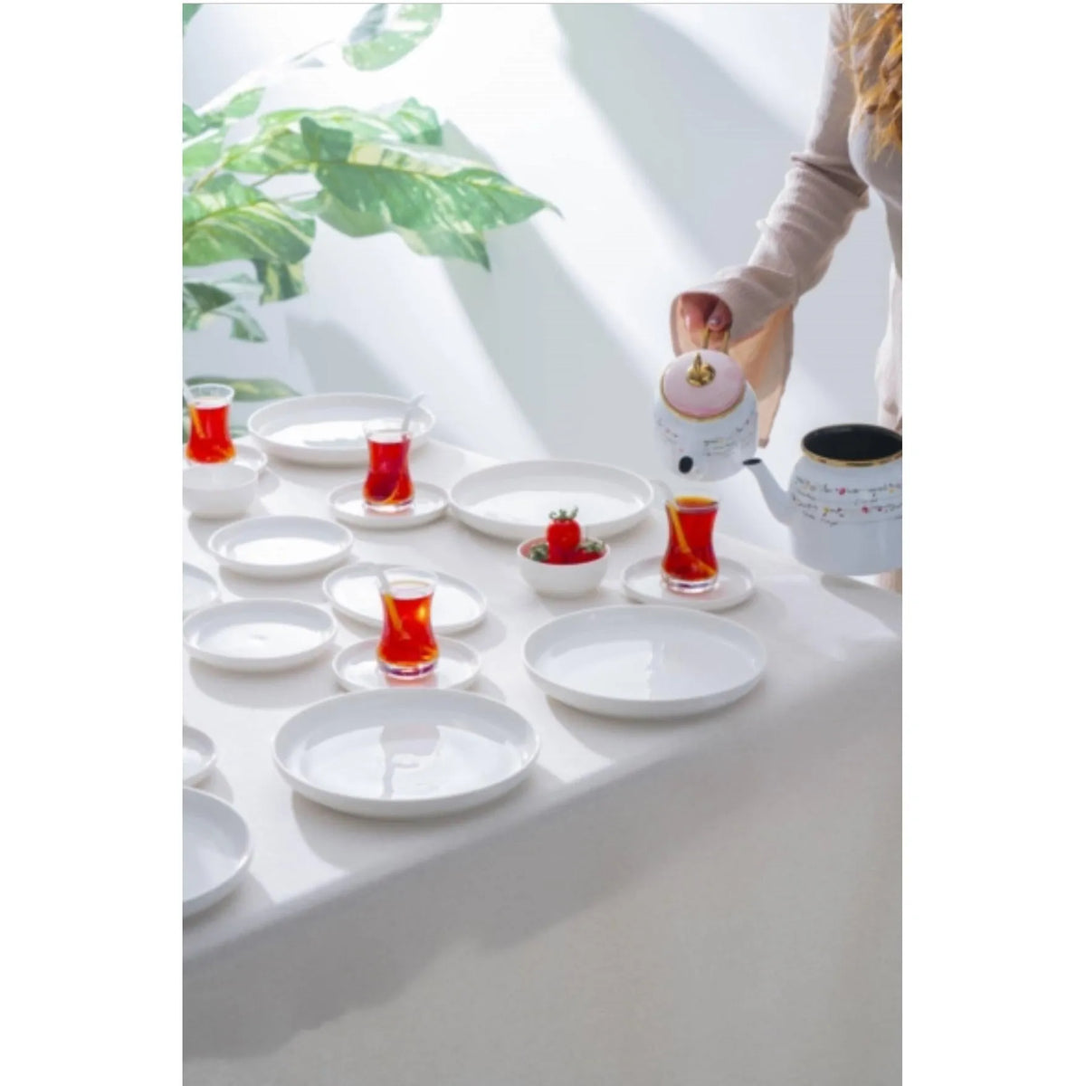 Acar Aden 6 Kişilik 32 Parça Kahvaltı Seti – Beyaz Porselen-Yemek Takimi-Prenseshome Leyweg-Prenseshome Leyweg