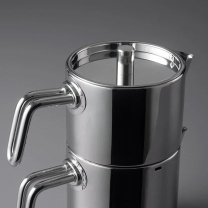 Jumbo Metalix Full Metal Çaydanlık – 304 Paslanmaz Çelik, 1.1 L Demlik – 1.5 L Suluk