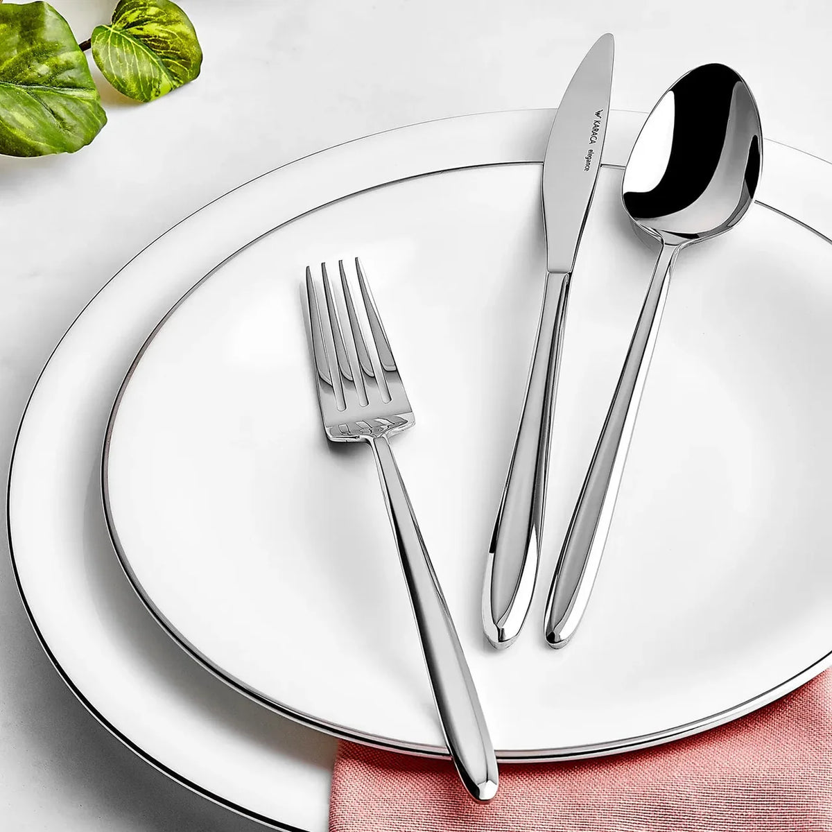 Karaca New Flow 84-Piece 12-Person Cutlery Set – Boxed Flatware Set