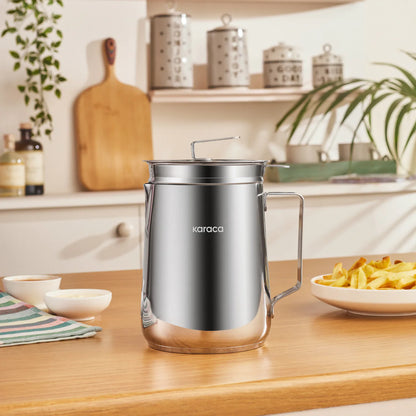 Karaca Minifry Roestvrijstalen Frituurpan 2 Liter – Zilver
