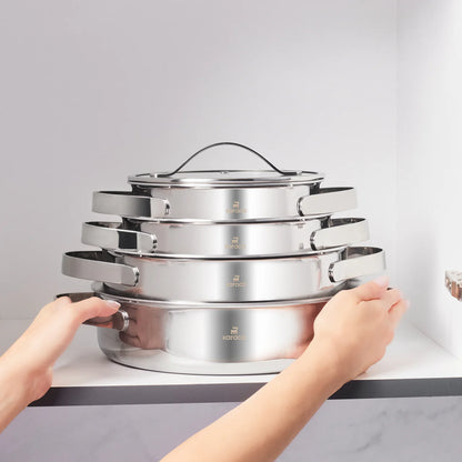 Karaca 3 Ply Culinara 8 Parça Paslanmaz Çelik Tencere Set