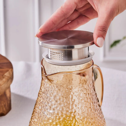 Karaca Luminous Amber 7 Parça Cam Sürahi ve Bardak Seti – 1,8 L Sürahi ve 6 Bardak