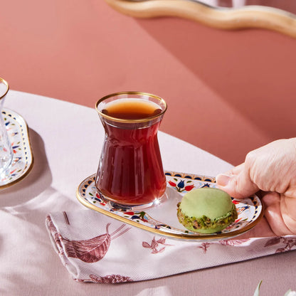 Karaca Tulip 12 Parça 6 Kişilik Çay Fincanı Takımı