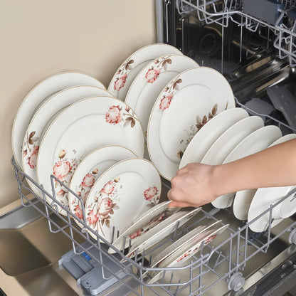 Karaca Bone China Rosie 24 Parça 6 Kişilik Yemek Takımı – Çok Renkli Çiçek Desenli