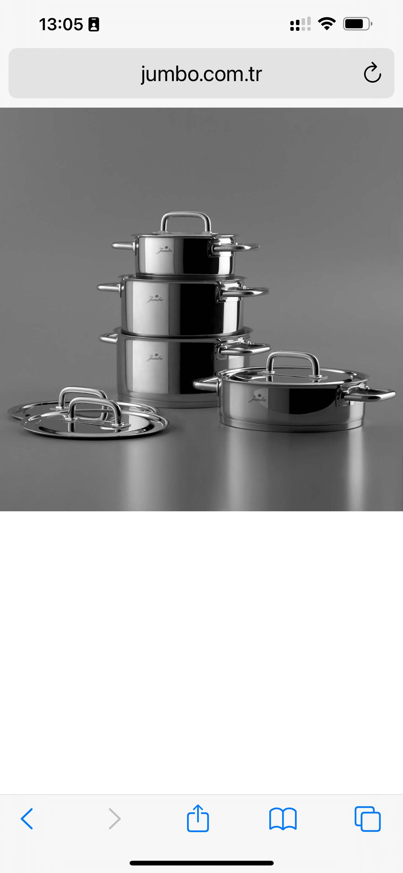 Jumbo Metalix 8 Parça Çelik Tencere Seti – 18/10 Paslanmaz Çelik, İndüksiyon Uyumlu