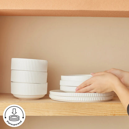 Karaca Forever Bone Pablito 53 Piece Dinner Set for 12 People – White