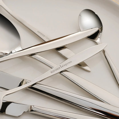 Karaca Elegance Novara 84-delige 12-persoons vork-lepel-mes set – 18/10 roestvrij staal