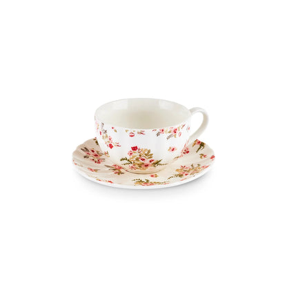 Karaca Blossom Bone China 12 Parça 6 Kişilik Çay Fincanı Takımı – Kırmızı, 220 ml