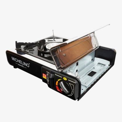 Michelino Kampeerfornuis 2,5 KW – Piëzo Ontsteking, Draagtas Gasfornuis