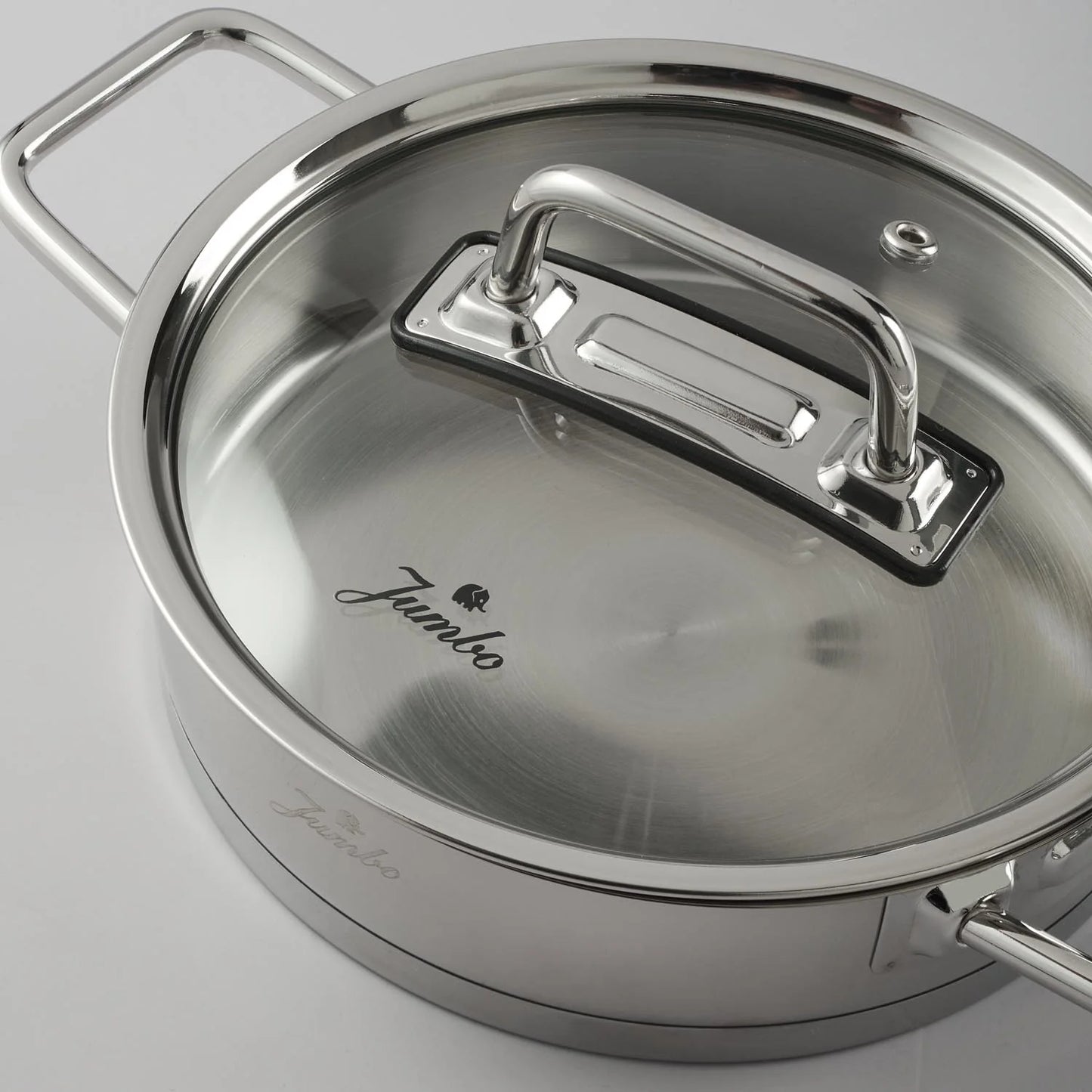 Jumbo Assos 3’lü Çelik Sahan Seti – 6 Parça, İndüksiyon Uyumlu