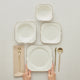 Karaca Stream Bone Vintage 24 Piece Dinner Set for 6 People – Gold