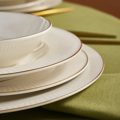 Karaca Stream Bone Massimo 24 Parça 6 Kişilik Yemek Takımı – Gold