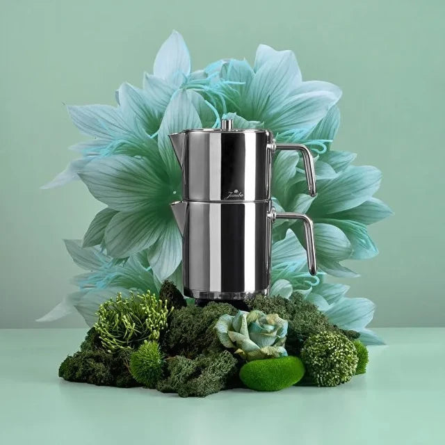 Jumbo Metalix Full Metal Paslanmaz Çelik Çaydanlık Takımı – 1,1 L + 1,5 L, İndüksiyon Uyumlu