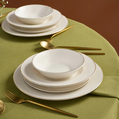 Karaca Stream Bone Massimo 24 Parça 6 Kişilik Yemek Takımı – Gold